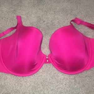 Hot pink Victoria secret molded t-shirt bra 34DD
